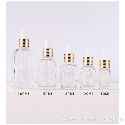 Square 30ml cosmetic glass bottle for essential oils